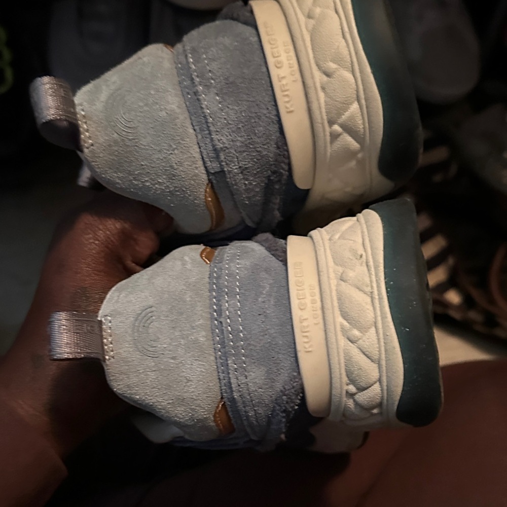 Kurt Geiger Blue Patchwork Sneakers - Picture 4 of 4
